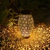 Görvitor Outdoor Solar Lantern - Metal Hanging Solar Lantern -