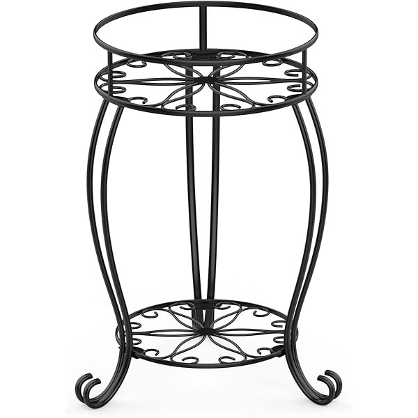 FaithLand Plant Stand, Heavy Duty Metal Planter Holder Indoor Outdoor,