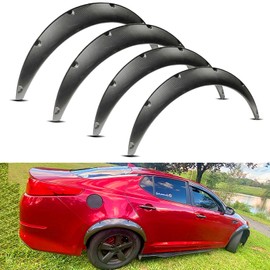 50MM-74MM PP Universal Car Truck Wheel Fender Flares Cover Wide body Kit wheel (4pcs 89CM-Carbon Fiber)