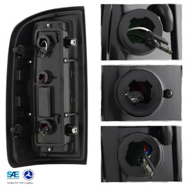 AKKON - Fit 2015-2022 Chevy Colorado/ 15-19 GMC Canyon LED Light Bar Tail Lights Rear Brake Lamp Driver Passenger [Black Smoked Lens] Direct Replacement