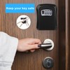 Key Lock Box, Resettable 4 Digit Combination Spare Key Safe