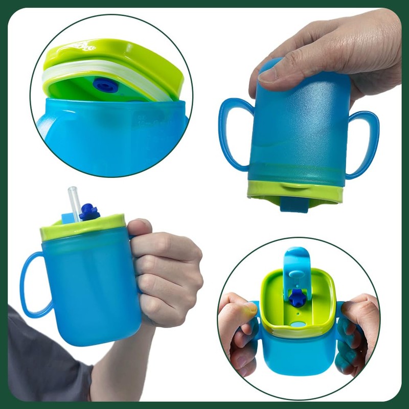 BCDHAMATE Adult Sippy Cup for Elderly – 10 oz Portable