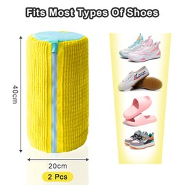 JINYJIA Laundry Shoe Bags, 2 Pieces, Washing Machine Wash Bags, Zip Washing Bag, Washing Machine Bag for Reusable, Efficient Cleaning, Grey