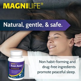 MagniLife Sleep Aid, Homeopathic, Melatonin-Free Sleep Assist Tablets, 125 Count, Natural, Non-Habit Forming, Helps with Sleeplessness and Trouble Falling Asleep, Dissolves Quickly, Fast Acting Visit the MagniLife St
