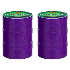 Duck 283138_C Color Duct Tape, 6-Roll, Purple, 6 Rolls