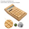 Eco-friendly Bamboo Electronic Calculator Counter Standard Function 12 Digits Solar