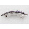 Faship Gorgeous Purple CZ Crystal floral Hair Barrette