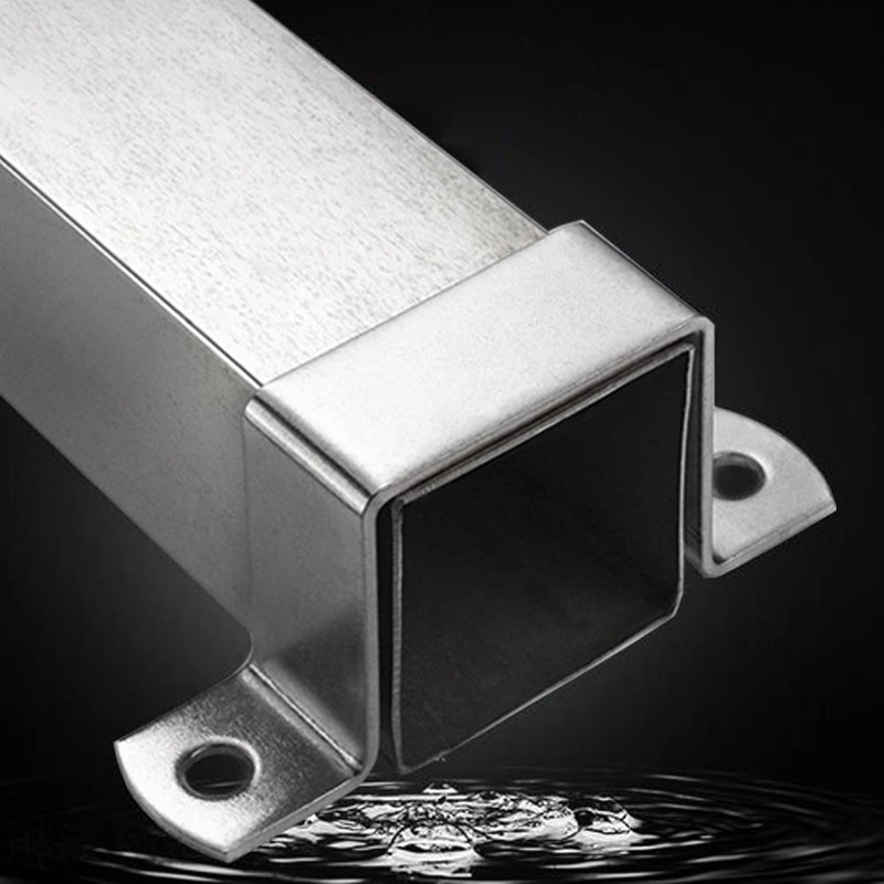 Square Pipe Clamp JruiZhp10 Pcs Square Oblong Pipe Clamp,Stainless Steel