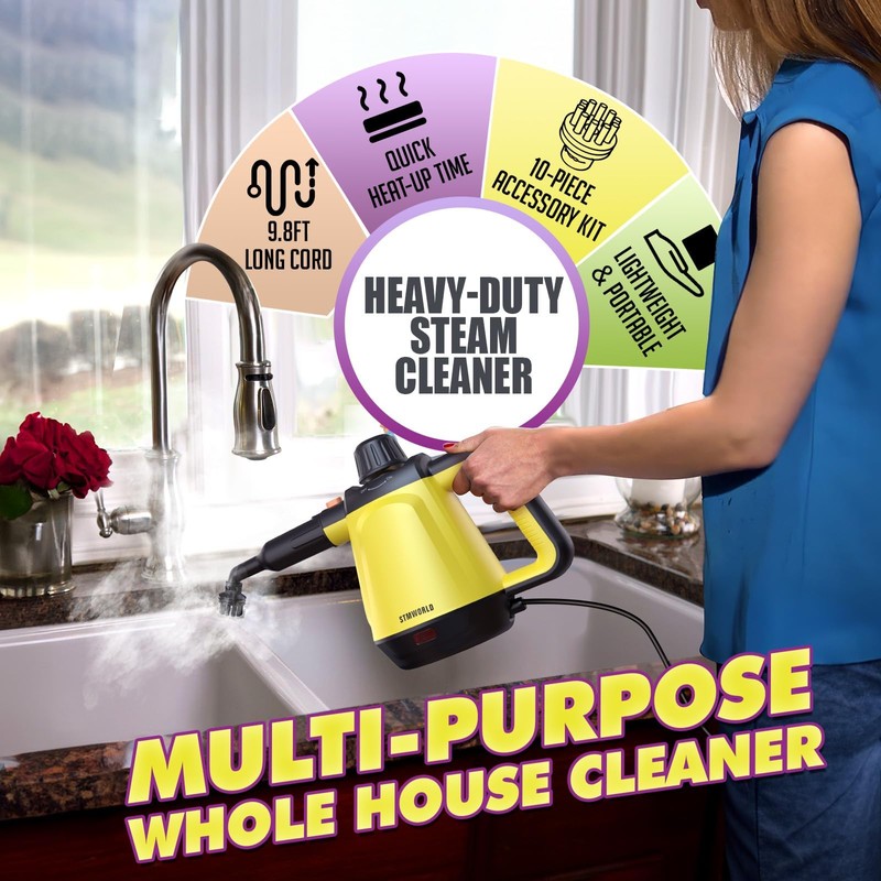 Steam Cleaner, Deep Cleaning Steam Cleaner for Home, 1200W Handheld