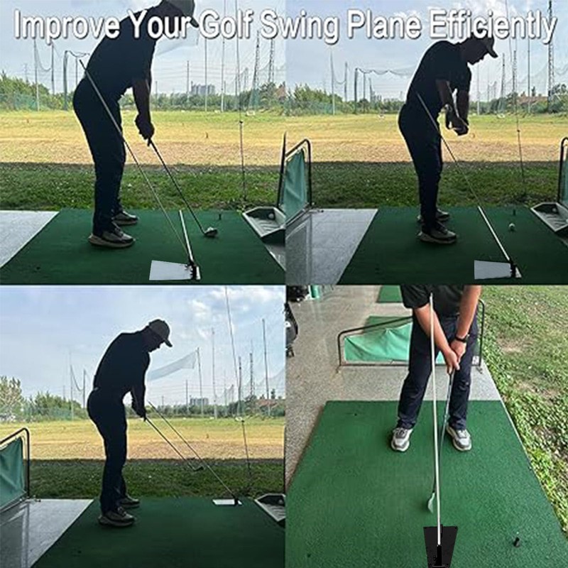 Golf Alignment Sticks Rods Swing Training aid Plate for Aiming,