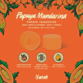 Nanah Dúo Shampoo Y Acondicionador En Barra Papaya Mandarina                                                                                          