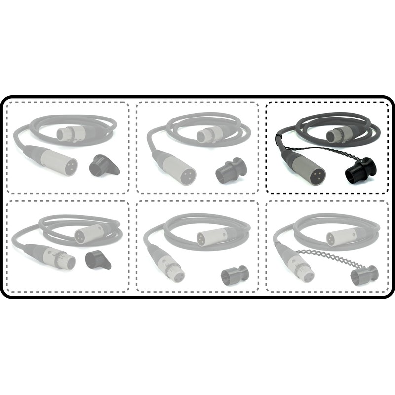 Cover for XLR Cable Female Plug, Quick Safe Handling, Microphone