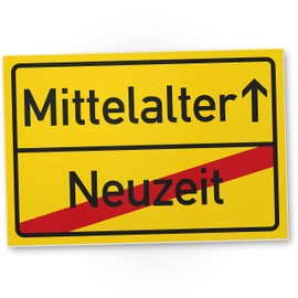 DankeDir! Mittelalter (Neuzeit) Ortsschild Schild - Geschenk runder Geburtstag Geschenkidee Geburtstagsgeschenk Männer Frauen Geburtstagsdeko Partydeko Party Zubehör Geburtstagskarte