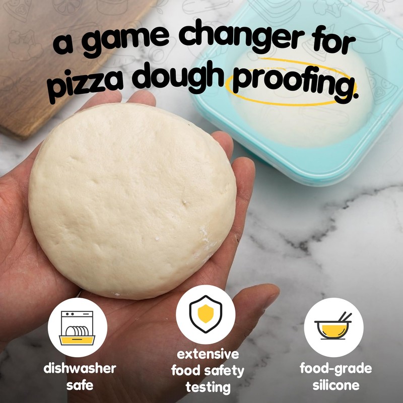 500ml Individual Pizza Dough Proofing Container with Airtight Lid –