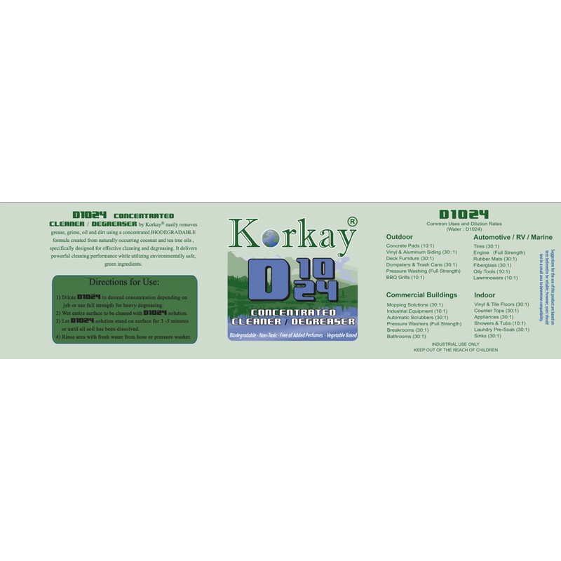 KORKAY D1024 Concentrated Cleaner DEGREASER