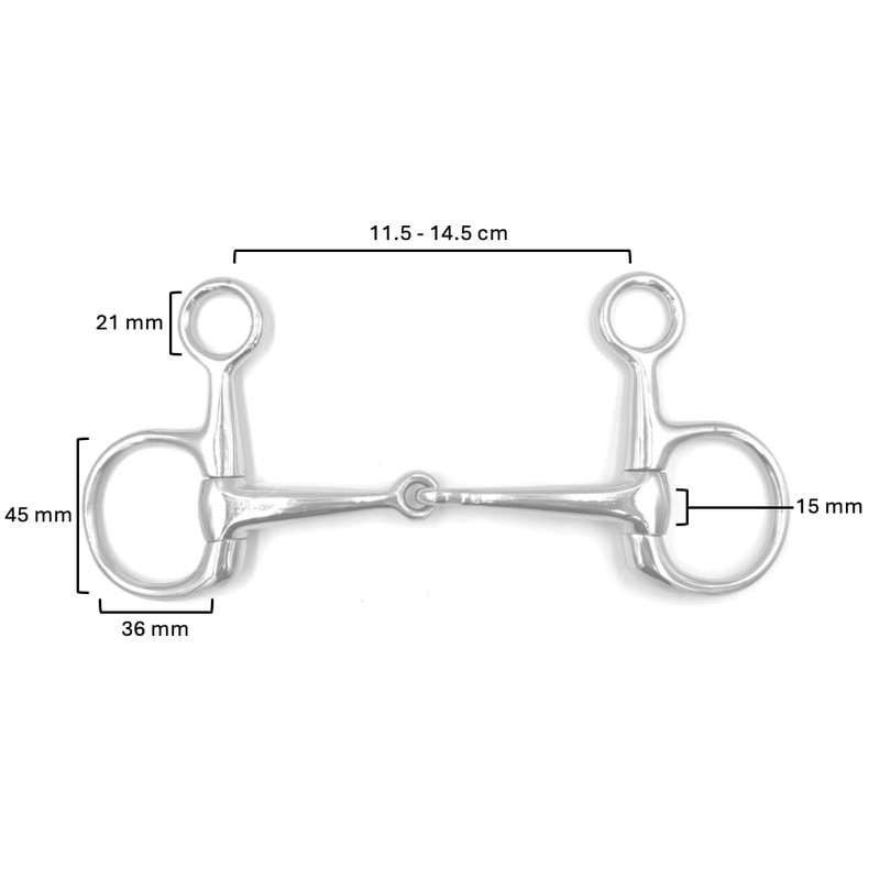 Equine Smile ES0074 Belly Snaffle Bit Abdominal Bit Simply Broken