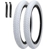 SIMEIQI Pair of 18"x2.125" Bike Tires White Wall for Replacement