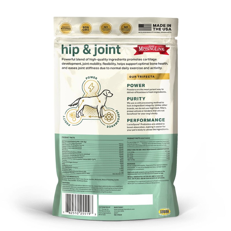 The Missing Link Hip & Joint + Probiotics Supplement 1lb