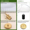 Shenmoyl Pendant Light 2 Pack with White Striped Glass Lmapshade,