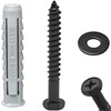 10 Heavy-Duty Hex Head Screws with Expansion Plugs and Washers,TV