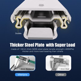 VITERLYNX Thickened 200Lbs Soft Close Heavy Duty Drawer Slides 1 Pair 28 Inch Full Extension Ball Bearing Self Slow Closing Rails Kitchen Cabinet Tool Box Runners Tracks Glides (1/2" Thick, 28" L)