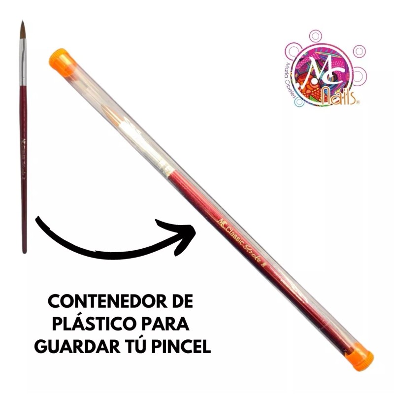 Mc Nails Pack De 2 Pinceles Uñas Classic Stroke #8