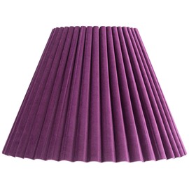 7" Top x 14 3/4" Bottom x 10" High x 10 3/4" Slant Lamp Shade Replacement Medium Purple Empire Round Tapered Mid Century Traditional Velvet Fabric Arc Pleated Spider Harp Finial - Springcrest