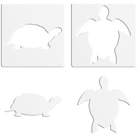 INFUNLY 2pcs Sea Turtle Acrylic Router Templates DIY Charcuterie Board for Woodworking 7.9"x7.9" Jig Woodworking Tracing Stencils Large Charcuterie Board Guide Set Tool for Woodworking Kitchen