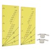 2set Seam Guide Ruler Strong Magnetic Stainless Steel Transparent Acrylic