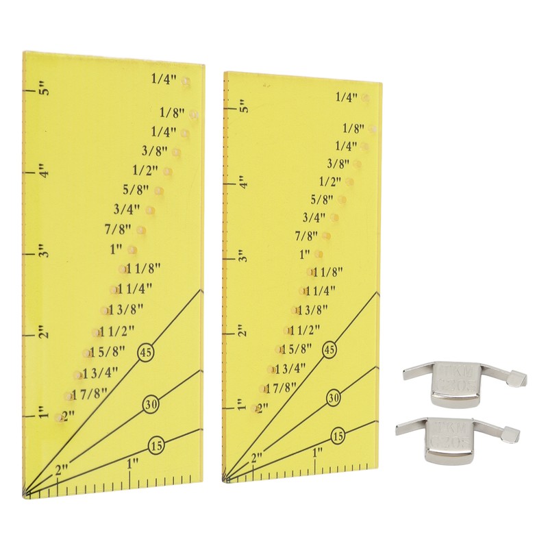 2set Seam Guide Ruler Strong Magnetic Stainless Steel Transparent Acrylic