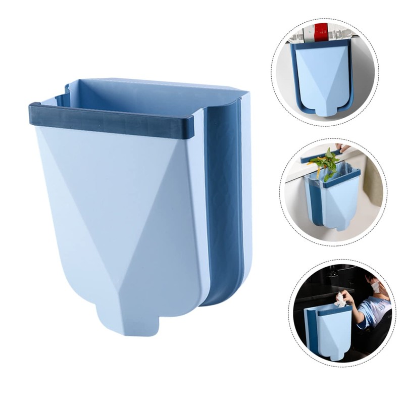 Levemolo Creative Wall Mounted Folding Trash Can Versatile Trash Container
