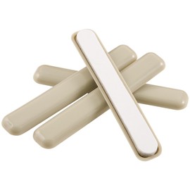 Super Sliders 1/2 x 4 Inch Self Stick Bar Furniture Sliders for Carpet or Durable Hard Surfaces, Beige, 4 Pack (4700595N)