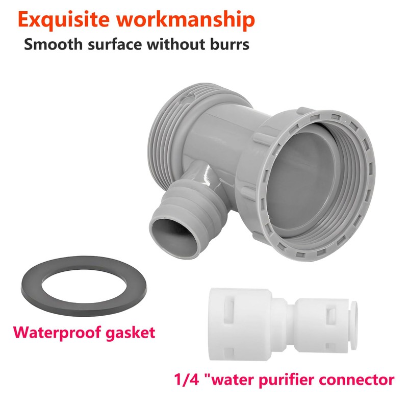 Qrity 1 Pcs Drain Pipe Hose Connector Wye, Kitchen Sink