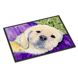 Caroline's Treasures SS8715JMAT Golden Retriever Doormat 24x36 Front Door Mat Indoor Outdoor Rugs for Entryway, Non Slip Washable Low Pile, 24H X 36W