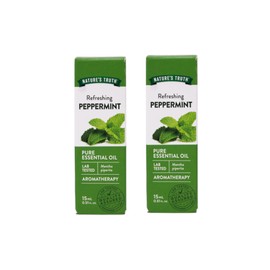 Nature's Truth Peppermint Essential Oil for Diffusers and Aromatherapy, 0.51 FL OZ - 2 Pack