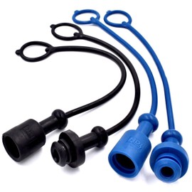 (4 Pack) HD Switch Hydraulic Coupler Blue/Black Dust Cap & Plug Set fits Kubota LA181 LA203 LA210 LA211 LA243 LA271 LA301 LA302 LA304 LA350 LA351 LA352 LA364 LA401 LA402 LA403 LA434 LA463 LA504 LA534