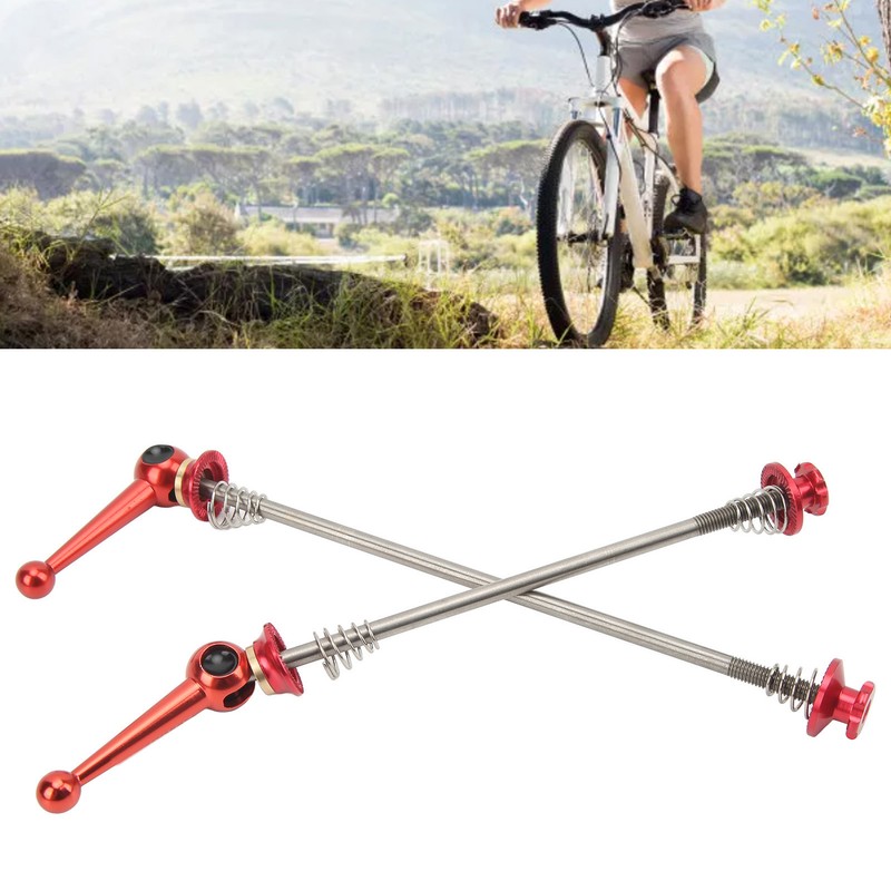 CANSUCC 2pcs Bicycle Wheel Skewer Aluminum Alloy Quick Release Titanium