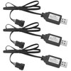 3Pcs Vgoohobby SM-4P Plug Charger 7.4V USB Charging Cable for