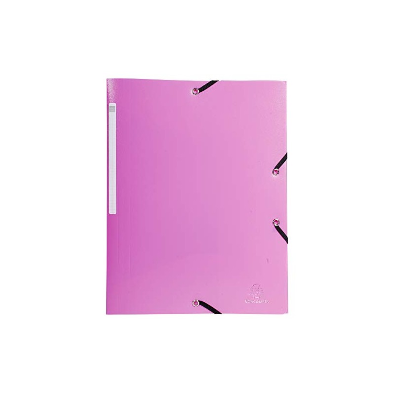Exacompta - Ref 55820E - Opaque PP Elasticated 3-Flap Folders