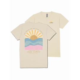 Simply Southern His Mercies are New Every Morning - Lamentations - Sun - Adult T-Shirt (US, Alpha, Small, Regular, Regular, Whisper Cream)