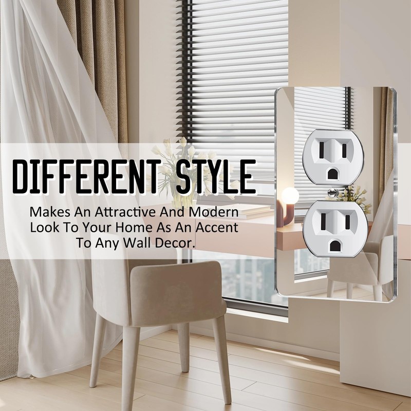 10PC Mirror Light Switch Plates Double hole Outlet 4.72" X