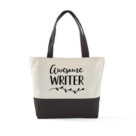 CafePress Writer Gift Author Canvas Tote Top Zipper Closure