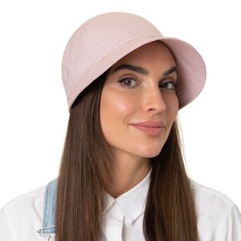 Mayser Unisex Women's Cap with UV Protection Sun Visor Cotton Cap Women's Visor Made in the EU Umbrella Summer Spring Summer, lightblue, Unit size
