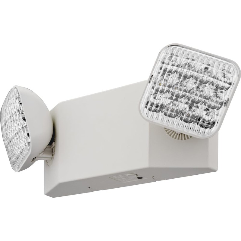 Lithonia Lighting Basics LED Emergency Light, Dual Adjustable Heads, Wall