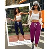 Ficerd 3 Pcs Women's Capri Sweatpants Joggers Casual Sports Cropped