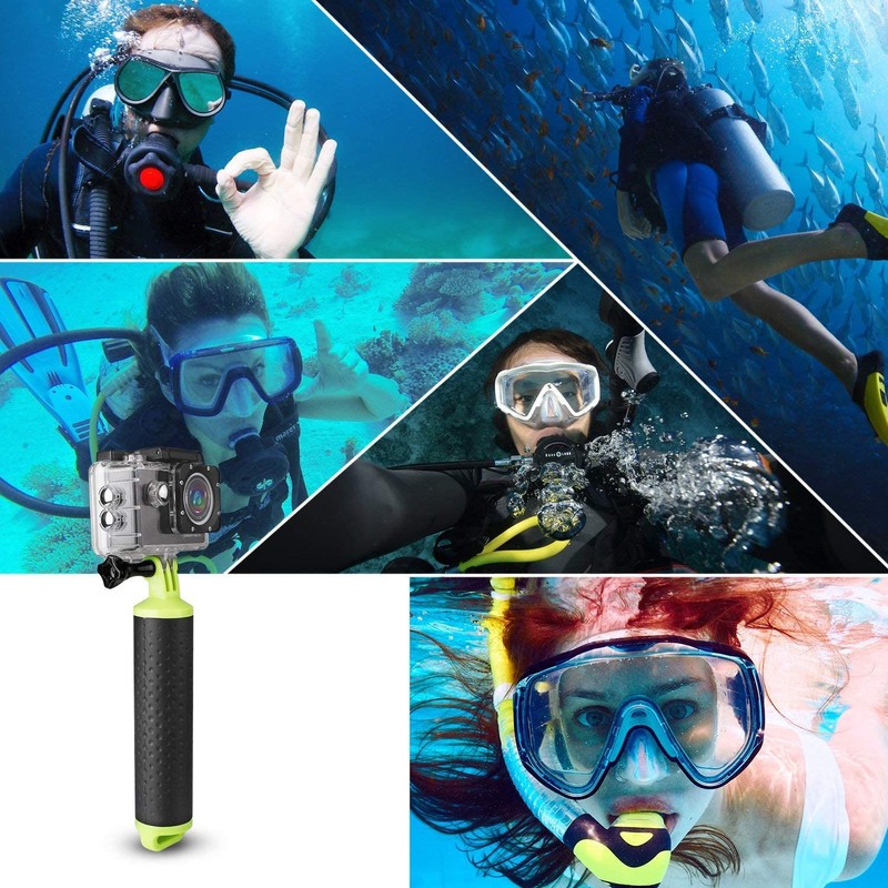 WOLFANG Floating Buoy Grip, Waterproof Handle, Monopod, Hand Grip, Floating