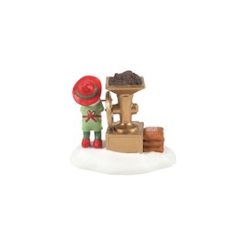 Department 56 North Pole Village Collection Accessories The Daily Grind Coffee Shop Elf Figurine- Hand Crafted Painted Porcelain Mini Figurines Christmas Village Houses Accessory Home Decor, 2.04 Inch