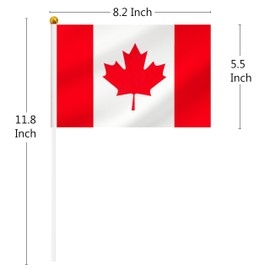 Yamiuo 50 Pack Canada Mini Stick Flag, Canadian Hand Held Small Miniature Stick Flag, National Country Flag for Party Decorations, Outdoor Decoration, Festival Events Celebration, World Cup, Sports Events, International Festival (Canada)