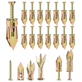 BYSMAH Plasterboard Fixings, 60Pcs 2 Sizes Self Drilling Anchor Screws