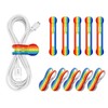 Maveek Magnetic Cable Ties Cord Organizer, 10 Pack Rainbow Silicone